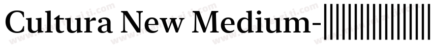 Cultura New Medium字体转换